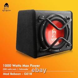 1000W Smart Powered Subwoofer Car, Includes Loaded Enclosure with 10 inch