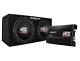 12 in. 1200-watt dual loaded car subwoofer audio with sub box plus amplifier