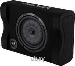 48CVTDF102 KICKER 10 CompVT Subwoofer Single Loaded Down Firing Enclosure 350W