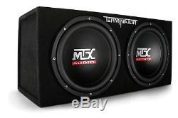 500W RMS Amplified Rockford Fosgate + MTX Dual Loaded Sealed Subwoofer Enclosure