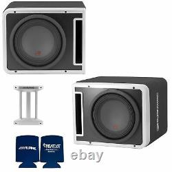 Alpine Pair of R-SB10V Pre-Loaded 10 Sub Enclosures, with KTX-H10 Linking kit