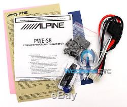 Alpine Pwe-s8 8 Loaded Under Seat Enclosure Box Subwoofer Speaker & Amplifier