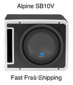 Alpine S-SB10V Pre-Loaded S-Series 10-inch Subwoofer Enclosure NEW FREE SHIPPING