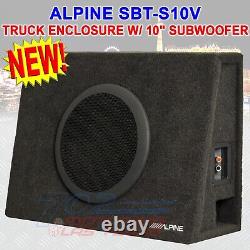 Alpine Sbt-s10v 10 Ported Car/truck Loaded 2-ohm Subwoofer In Sub Enclosure Box