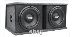 Audio Legion JAV2X10D4 Dual 10 1,200 Watt Loaded Car Subwoofer Enclosure Ported