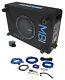 Audio MBE8SP 8 300w Powered Loaded Car Subwoofer in Sub Box Enclosure Bundle