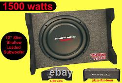 Audiobahn 12 1500W Car Truck Shallow Slim Loaded Boom Bass SUBWOOFER extreme