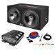 Audiopipe APSB-1299PP Loaded Dual 12 Subs Amp and Wire Kit Car Audio Package