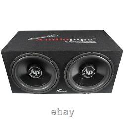 Audiopipe Super Bass Combo pack 600W Max Dual 12 Loaded Box Amp Kit APSB1299PP