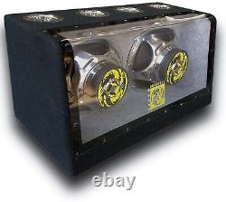 Audiotek AT-512FB Dual 12 2000W Power Band Pass Vented Sealed Premium Sub Box