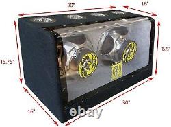 Audiotek AT-512FB Dual 12 2000W Power Band Pass Vented Sealed Premium Sub Box