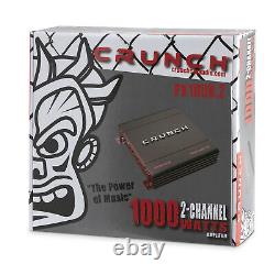 Crunch 2 Channel Car Audio Amplifier & MTX 12 In Dual Loaded Subwoofer Enclosure