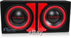 Crunch CR-212A 1000 Watts Dual 12 Active Loaded Car Audio Subwoofer Enclosures