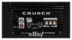 Crunch CR-212A 1000w Dual 12 Powered Loaded Subwoofers In Enclosure + Wire Kit