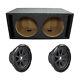 Custom Dual 12 Inch Vented Loaded Kicker C12 Comp Subwoofer Box 10C12-4 Package
