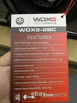 DB Drive WDX8-2BC Pre Loaded 2-8 G2 Subwoofers. 750 Rms/ 1500 Watts Max