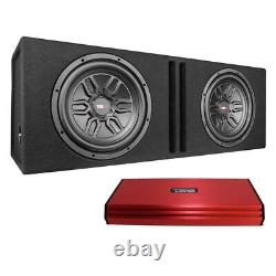 DS18 LSE-212A 12 1000W 4 Ohm Dual Loaded Ported Enclosure with Amplifier/Amp kit