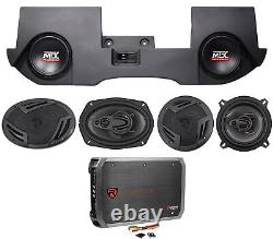 Dual 10 MTX Subwoofers+Box+(4) Speakers+Amp For 2002-16 Dodge Ram Quad/Crew Cab