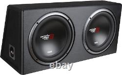 Dual 10 XED Loaded Enclosures 450W RMS, Subwoofer Car Audio System with 2 Ohm