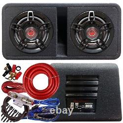 Gravity Dual 8 1200W Active Powered Car Sub Enclosure Ported Subwoofer with 4KIT