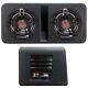 Gravity G8BD2 Dual 8 1200W Active Powered Car Sub Enclosure Ported Subwoofer