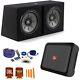 JBL 2-12 Loaded Subwoofer with 600W Amplifier & Wiring Kit