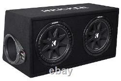 KICKER 43DC122 Comp Dual 12 Subwoofers In Vented Sub Box Enclosure, 2-Ohm