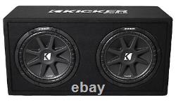 KICKER 43DC122 Comp Dual 12 Subwoofers In Vented Sub Box Enclosure, 2-Ohm