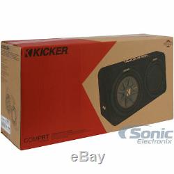 KICKER 43TCWRT104 800W 10 Subwoofer Loaded Enclosure + 4-Channel Amp & Amp Kit
