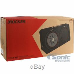 KICKER 43TCWRT124 1000W 12 Loaded Enclosure + 2-Channel Amplifier & Amp Kit