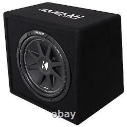 KICKER 43VC124 Comp 12 Subwoofer In Vented Sub Box Enclosure+Amplifier+Amp Kit