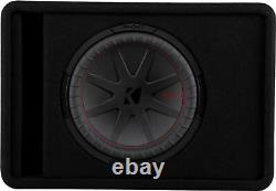 KICKER CompR 12 Dual-Voice-Coil 2-Ohm Loaded Subwoofer Enclosure Black