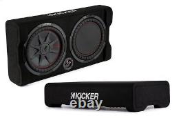 KICKER CompRT Down-Firing 12Dual-Voice-Coil 2-Ohm Loaded Subwoofer Enclos