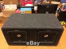KICKER DS12L3 12 1600W Dual Loaded Car Audio Subwoofers Subs + Sub Box L3