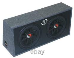 Kicker 09DS12C2 (DS12C2) Dual 12 Sealed Sub Enclosure Loaded with 2 Solo Classic