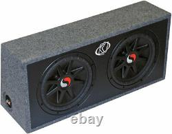 Kicker 09DS12C2 (DS12C2) Dual 12 Sealed Sub Enclosure Loaded with 2 Solo Classic