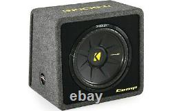 Kicker 12 600W 4 Ohm Vented Loaded Subwoofer Enclosure Box Car Audio speaker