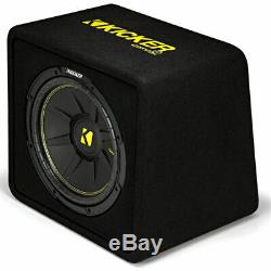 Kicker 12-Inch 600 Watt 4 Ohm CompC Vented Loaded Subwoofers Enclosure (2 Packs)