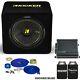 Kicker 12 Inch Comp Bass Package 44VCW122 with CXA4001 and amp wire kit