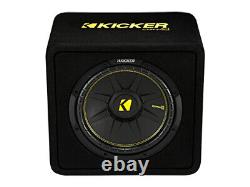 Kicker 12 Inch Comp Bass Package 44VCW122 with CXA4001 and amp wire kit