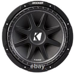 Kicker 12 Loaded Single Vented Design Sub Box With 4 Ohms C10 Subwoofer New