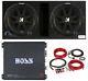 Kicker 15 600W Dual Loaded Car Audio Subwoofer Box with 2000W Amplifier & Amp Kit