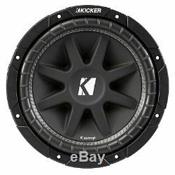 Kicker 15 600W Dual Loaded Subwoofer Box with 2000W 4-Ch. Amplifier & Wiring Kit