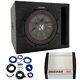Kicker 43CWRT121 12 CompRT Sub Loaded Ported Box with 40KX4001 Amp & Wire Kit