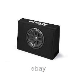 Kicker 43TC104 Comp 10-inch Subwoofer in Thin Profile Ported Enclosure 4-Ohm