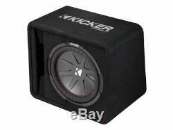Kicker 43VCWR122 12 CompR Loaded Subwoofer Enclosure with 44KXA4001 Amp & Grill