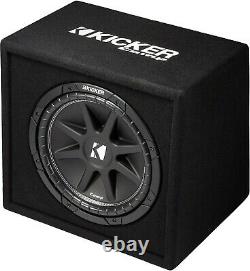 Kicker 43vc124 Car Audio 12 Comp Subwoofer Enclosure Loaded Sub Box 4-ohm Vc124