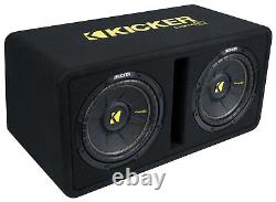 Kicker 44DCWC102 1200w Dual 10 Loaded Ported Subwoofer Enclousre CompC Sub Box