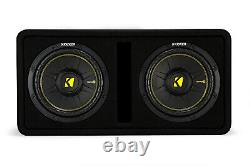 Kicker 44DCWC102 Dual CompC 10 Subwoofers in Vented Enclosure, 2-Ohm