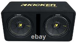 Kicker 44DCWC122 1200w Dual 12 Loaded Ported Subwoofer Enclousre CompC Sub Box